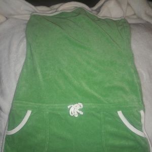 Terry cloth green Romper